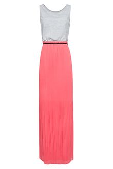 Mango Mango Combi Maxi Dress Coral - Lyst