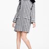 Marni Edition Check Print Coat in Beige (cream black) - Lyst