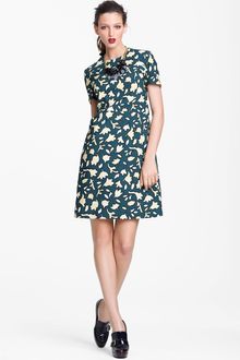 Marni Edition Leaf Print Poplin Dress - Lyst