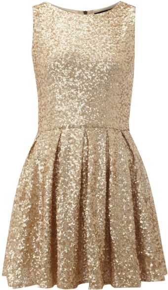 Tfnc All Over Fit and Flare Sequin Dress - Lyst