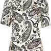 Topshop Paisley Print Silk Tee By Boutique in Black - Lyst