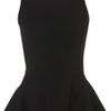 Topshop Panel Peplum Shell Top in Black - Lyst