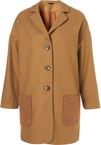  Angora Pocket Boyfriend Jacket 