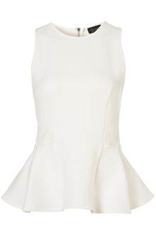 Topshop Panel Peplum Shell Top - Lyst