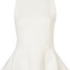 Topshop Panel Peplum Shell Top in White (ivory) - Lyst