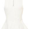 Topshop Panel Peplum Shell Top in White (ivory) - Lyst