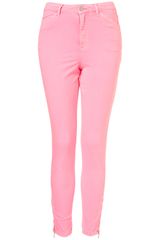 Topshop Fluro High Waisted Skinny Trousers