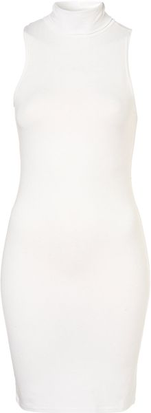  High Neck Vest Bodycon Dress 