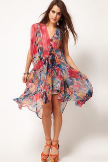 ASOS Collection Asos Kaftan Dress in Spot Print - Lyst