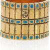 Aurelie Bidermann Mendoza Goldplated Enameled Ring in Gold - Lyst