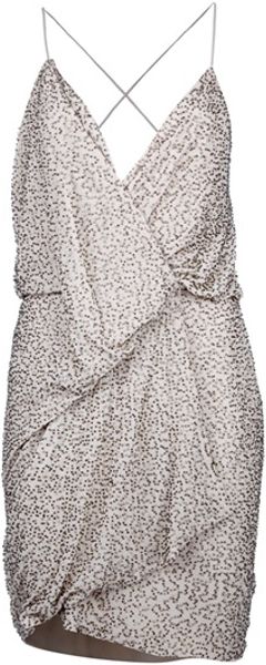 Haute Hippie Beaded Dress in Gold (nude) - Lyst