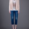 Haute Hippie Open Front Blazer in Beige (nude) - Lyst