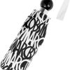Marc By Marc Jacobs Linear Logo Printed Compact Umbrella in Black - Lyst