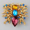 Oscar De La Renta Coral Detailed Insect Pin in Gold (multi colors) - Lyst