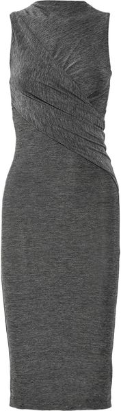 T By Alexander Wang Twist Front Jersey Dress - Lyst