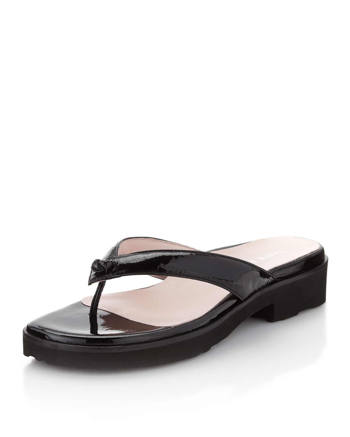 patent leather black sandals