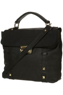 Topshop Pyramid Lock Leather Satchel - Lyst