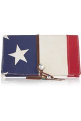 Totem Salvaged Appliquéd Cotton Clutch