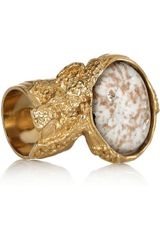 Yves Saint Laurent Arty Goldplated Glass Ring