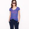 J.crew Vintage Cotton Cap Sleeve Tee in Stripe in Blue (lustrous blue belvedere) - Lyst
