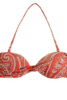 J.Crew Antique Paisley Twistfront Bandeau Top - Lyst