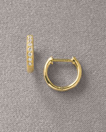 Judefrances Jewelry Diamond Hoop Earrings - Lyst