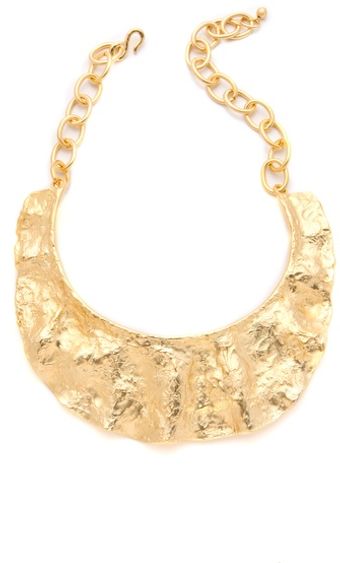  Textured Bib Necklace 