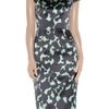 Lela Rose Printed Wool and Silk Blend Dress in Green - Lyst