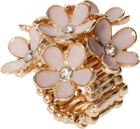Love  Rocks Flower Ring in Gold (pink) - Lyst