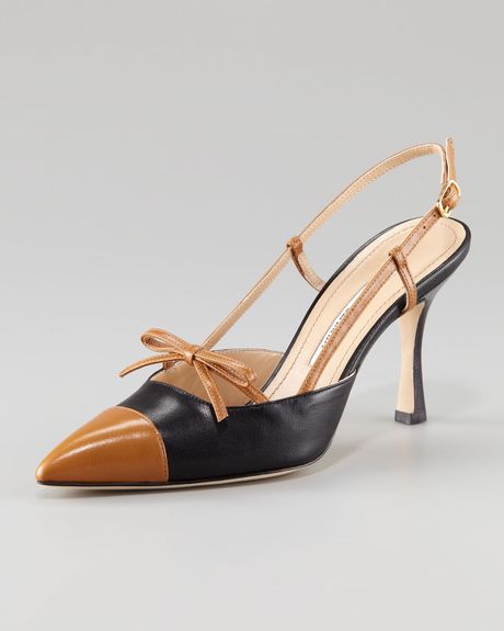 bicolor slingback