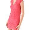 Nightcap Clothing Deep V Cap Sleeve Dress in Pink (coral) - Lyst