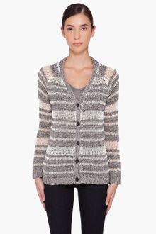 Rag & Bone Black White Caterina Cardigan - Lyst