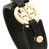 Tory Burch Logo Skinny Double Snap Cuff in Black - Lyst