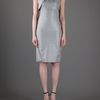 Alexander Mcqueen Houndstooth Dress in Gray (black) - Lyst