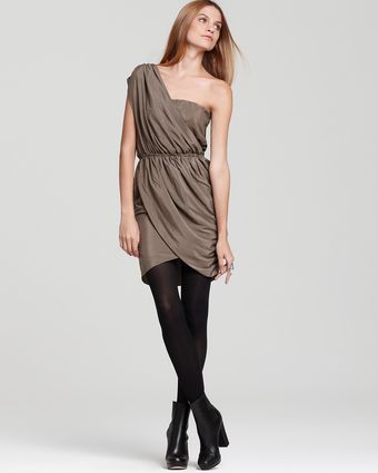  One Shoulder Drape Dress 