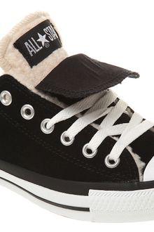 Converse All Star Ox Low Double Tongue Black White Sheepskin Exclusive - Lyst