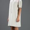 Dkny Zip Fastening Dress in Beige (cream) - Lyst
