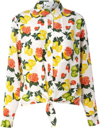 Equipment Fruit Print Tie Shirt - Lyst