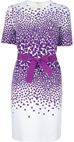 Giambattista Valli Faille Dress in Purple (white) - Lyst