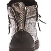 Giuseppe Zanotti Metallic Snake Embossed Sneakers in Silver - Lyst