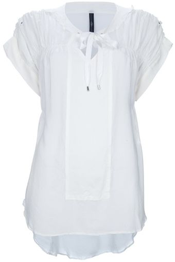 High Bow Detail Blouse - Lyst