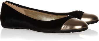  Whirl Calf Hair and Metallic Leather Ballet Flats 