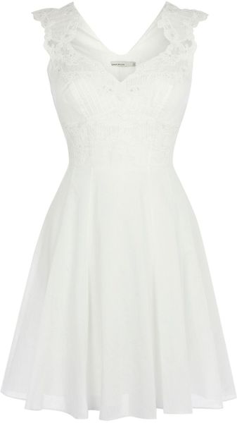 Karen Millen Delicate Voile Embroidery - Lyst