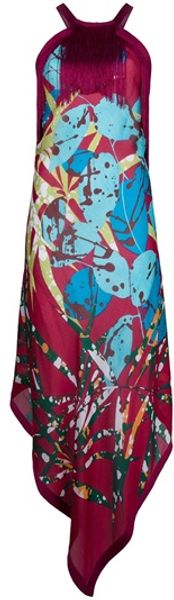 Missoni Halter Neck Dress in Multicolor (burgundy) - Lyst