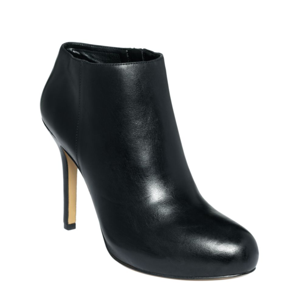 nine west black leather booties