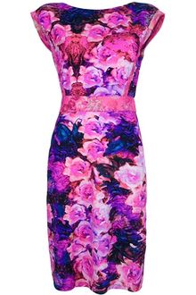 Roberto Cavalli Floral Print Dress - Lyst