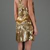Roberto Cavalli Sequin Dress in Gold - Lyst