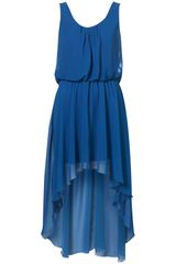 Topshop Pleat Neck Midi Dress By Love