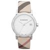 Burberry Womens Swiss Nova Check Fabric Strap Watch  in Beige - Lyst