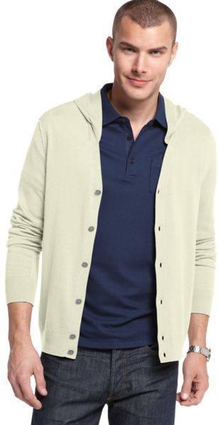Calvin Klein Button Up Hoodie - Lyst